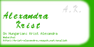 alexandra krist business card